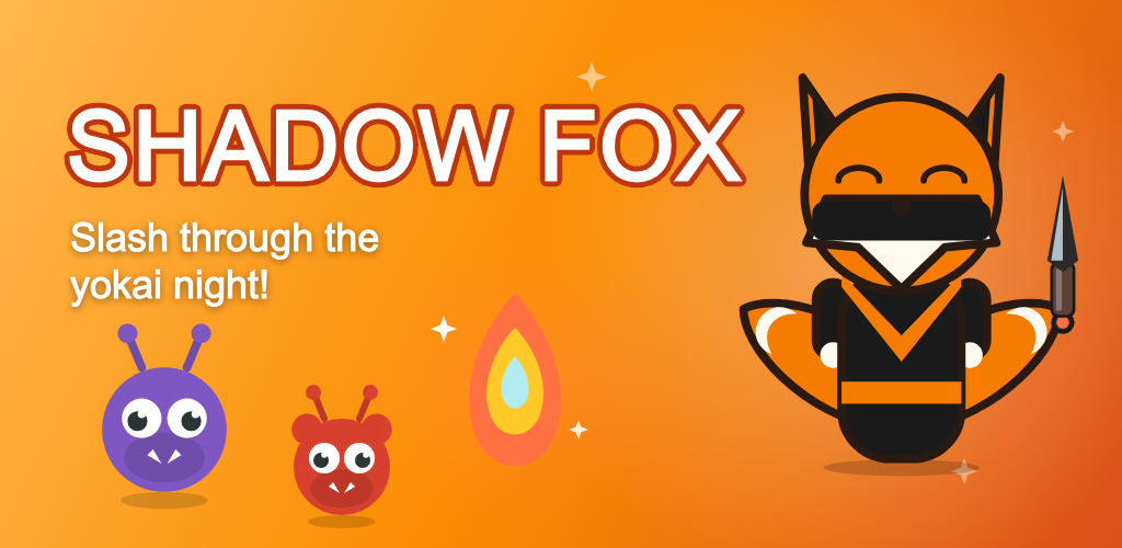 Shadow Fox — A ninja fox auto-fires foxfire — you swipe to dodge! Slash the yokai night.